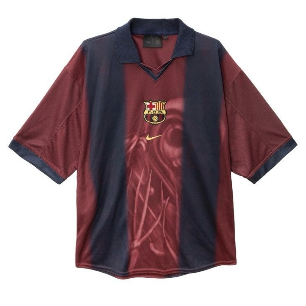 FC BARCELONA x CACTUS JACK x NIKE Retro 2000 / 01 SKELETON Home Soccer Jersey